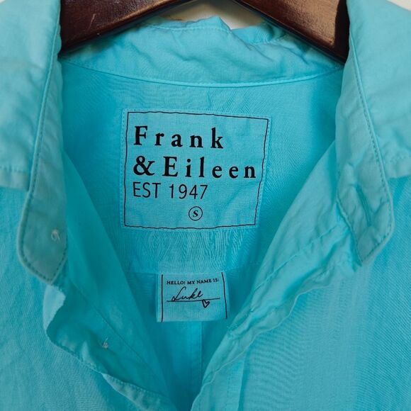 Frank & Eileen Luke Shirt Blue Size Small Button Up Long Sleeves Lightweight - Picture 4 of 11